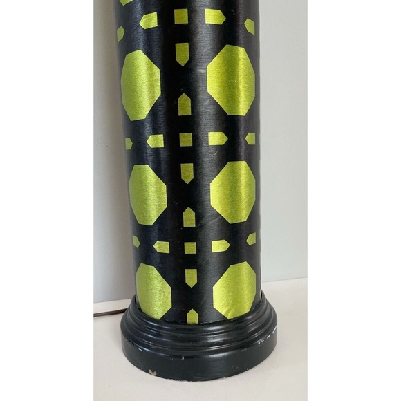 Retro Lamp 70's Green Black Mod Brady Bunch Vintage Large 29 inch - Picture 2 of 10